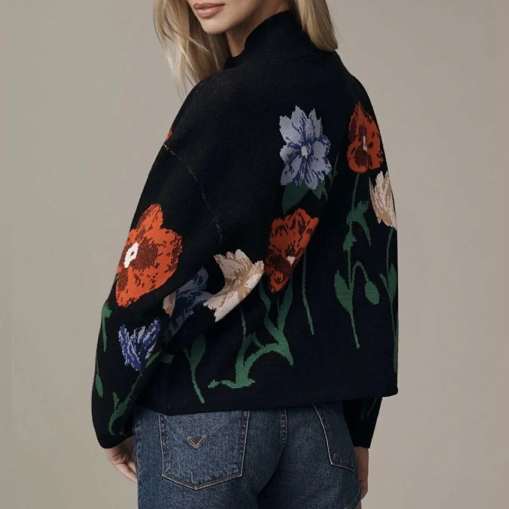 NWT MAEVE BY Anthropologie CARYS MOCK-NECK JUMPER SZ M - Picture 4 of 4